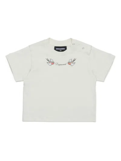 Dsquared2 Babies' Logo-print T-shirt In White