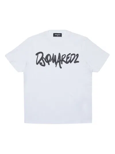 Dsquared2 Kids' Logo-print T-shirt In White