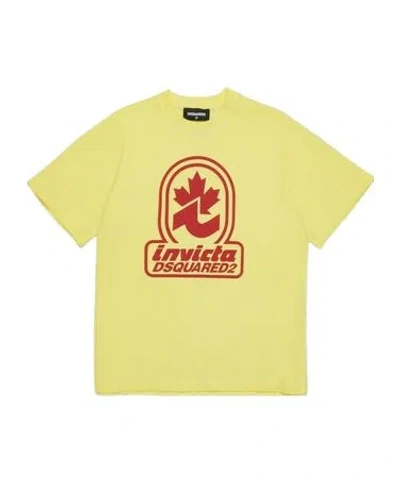 Dsquared2 Kids' Logo-print T-shirt In Yellow