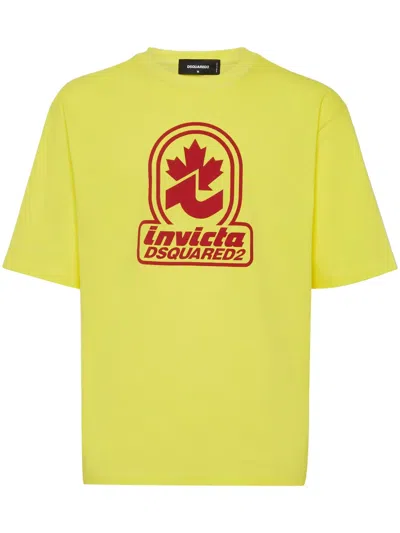 Dsquared2 Logo-print T-shirt In Yellow