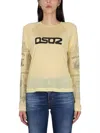 Dsquared2 Dsquared Women Logo Print T-shirt In Yellow