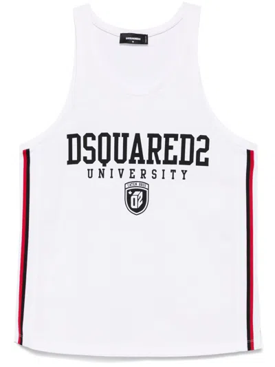Dsquared2 Logo-print Tank Top In White