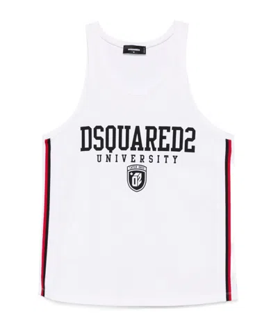 DSQUARED2 DSQUARED2 LOGO-PRINTED ROUND NECK TANK TOP