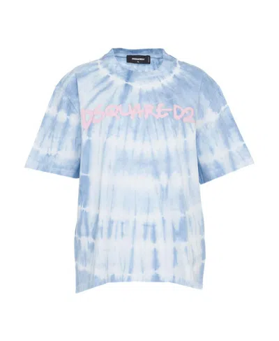 Dsquared2 Logo-print Tie-dye Cotton T-shirt