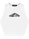 Dsquared2 Logo-print Sleeveless Racerback Top In White