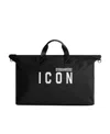 Dsquared2 Be Icon Duffle Bag In Black