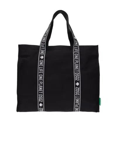 Dsquared2 Logo-print Tote Bag In Black