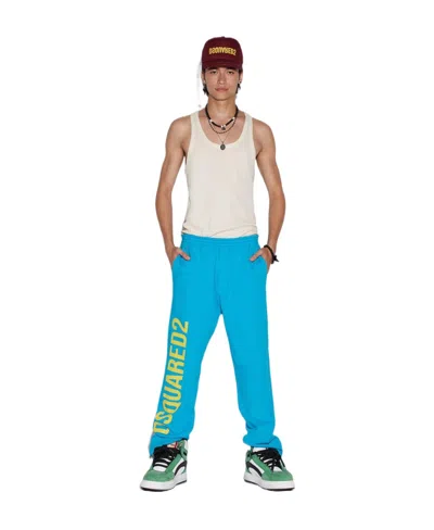 Dsquared2 Logo-print Track Pants In Blue
