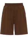 Dsquared2 Logo-print Track Shorts In Brown