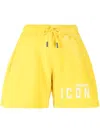 Dsquared2 Logo-print Track Shorts In Gelb