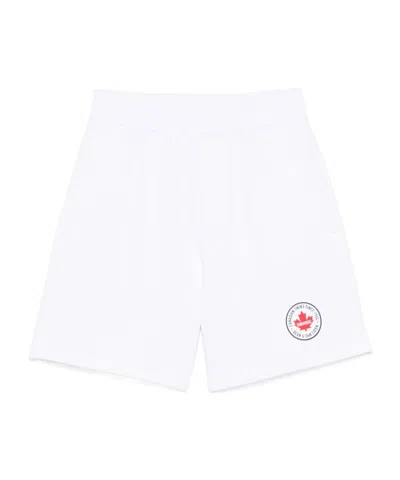 DSQUARED2 LOGO-PRINT TRACK SHORTS