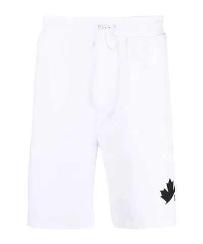 Dsquared2 Logo-print Track Shorts In White