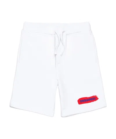 Dsquared2 Logo-print Track Shorts In White