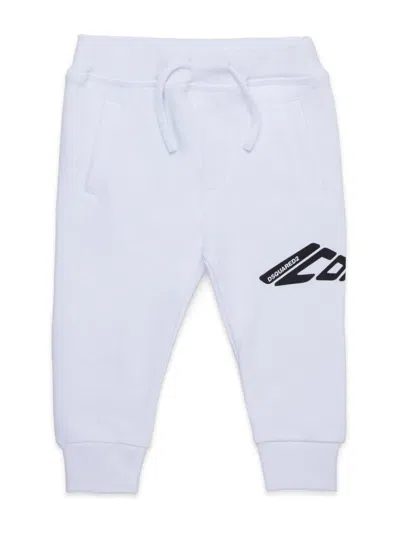 Dsquared2 Babies' Logo-print Track Trousers In White