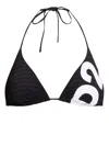Dsquared2 Logo-print Triangle Bikini Set In Black