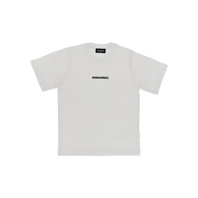 Dsquared2 Kids' Logo Print T-shirt In White