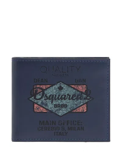 Dsquared2 Logo-print Wallet In Blue