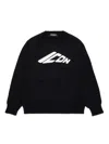 Dsquared2 Logo-print Wool-blend Jumper In 黑色