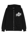 Dsquared2 Logo-print Zip-front Hoodie In Black