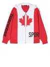 Dsquared2 Logo-print Zip-up Hoodie In Red
