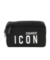 Dsquared2 Rectangular Beauty Case Icon Black In Black