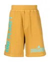 Dsquared2 Logo Printed Bermuda Shorts In Orange