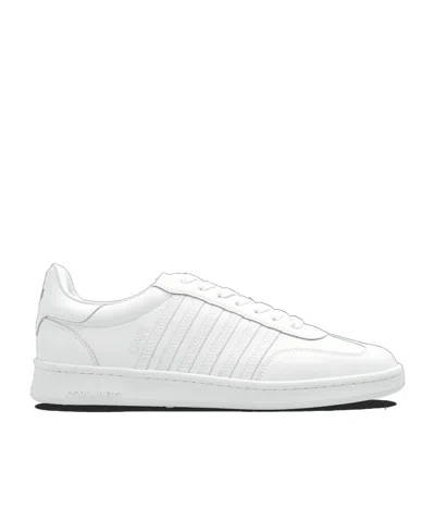 Dsquared2 Logo Printed Boxer Sneakers In White