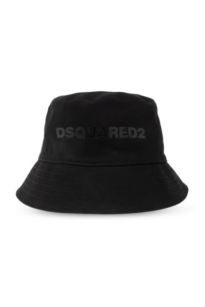 Dsquared2 Logo Printed Bucket Hat In Black