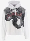 Dsquared2 Brushed Cotton Hoodie With Dragons Priint