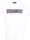 Dsquared2 Logo Printed Cotton T Shirt. In White