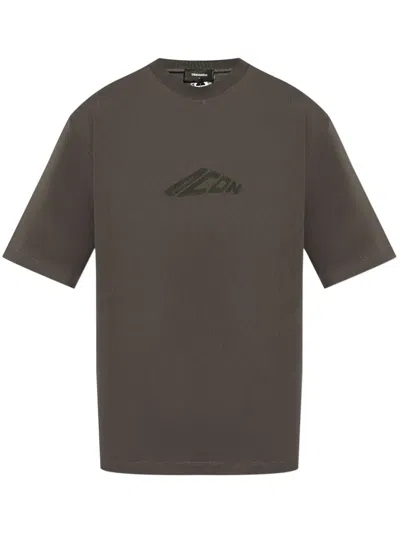 Dsquared2 Logo-printed Crew Neck T-shirt In Grey