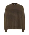 Dsquared2 Logo Printed Crewneck Distressed Sweatshirt In Brown