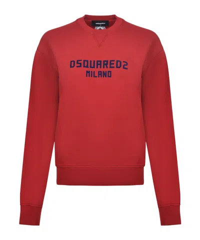 Dsquared2 Long-sleeved Sweatshirt In Red