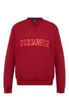 Dsquared2 Logo-print Cotton Sweatshirt In Red
