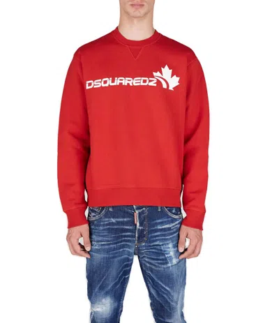 Dsquared2 Logo Printed Crewneck Sweatshirt In Red