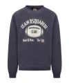 Dsquared2 Crew Neck Graphic Print Sweatshirt In Black