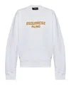 Dsquared2 Logo Printed Crewneck Sweatshirt In White