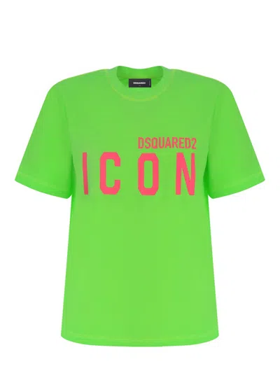 Dsquared2 T-shirts And Polos In Green Fluo