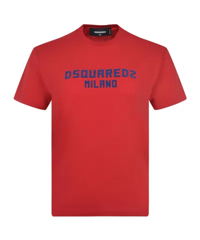 DSQUARED2 DSQUARED2 LOGO PRINTED CREWNECK T-SHIRT