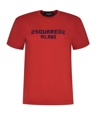 Dsquared2 Crew Neck T-shirt In Red