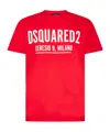 Dsquared2 Logo-printed Crewneck T-shirt In Red