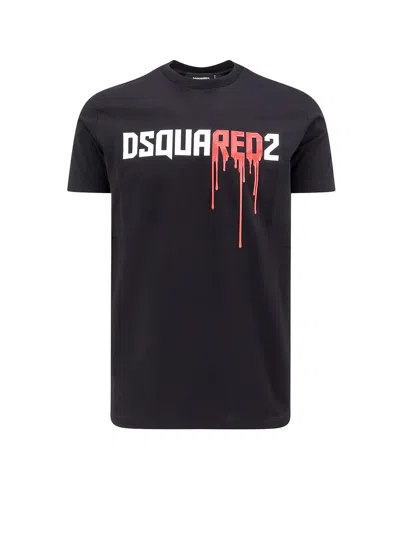 Dsquared2 Logo Printed Crewneck T-shirt In Black