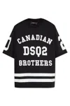 Dsquared2 Printed Cotton Jersey T-shirt In Black