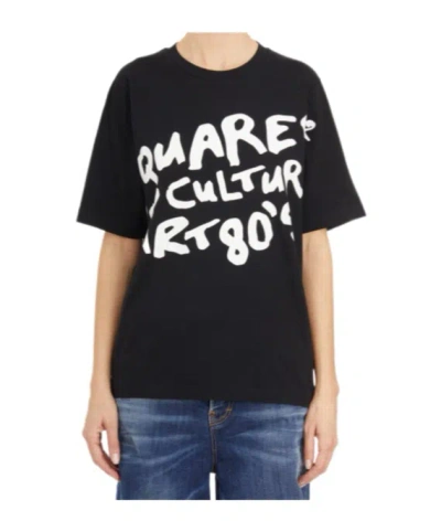 DSQUARED2 DSQUARED2 LOGO PRINTED CREWNECK T-SHIRT