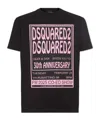 Dsquared2 Black T-shirt With 30th Anniversary Pink Print In Black