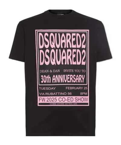 Dsquared2 Logo-printed Crewneck T-shirt In Black