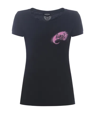 DSQUARED2 DSQUARED2 LOGO PRINTED CREWNECK T-SHIRT