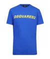 Dsquared2 Logo Printed Crewneck T-shirt In Blue