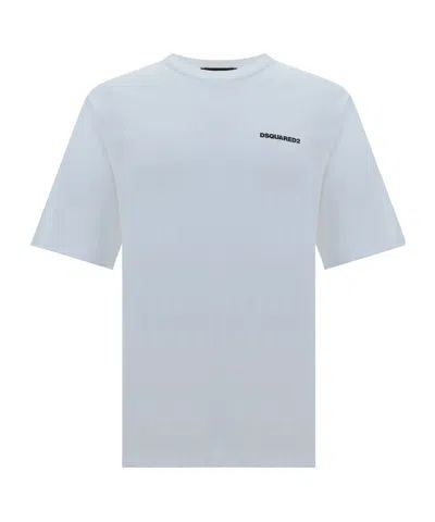 Dsquared2 Logo Printed Crewneck T-shirt In Blue