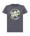 Dsquared2 Logo Printed Crewneck T-shirt In Gray